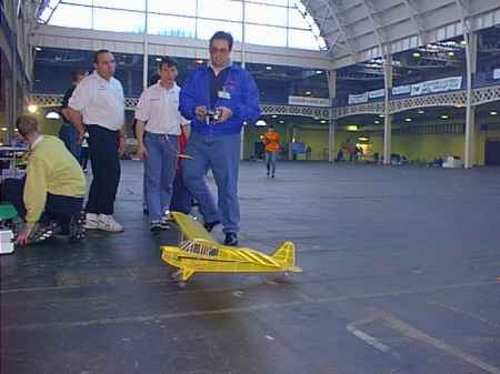 A large hall was set aside for indoor flying...