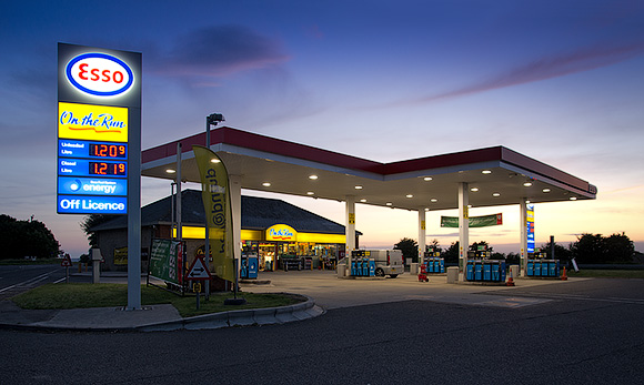 AFTER HOURS - Esso service station, near Mere