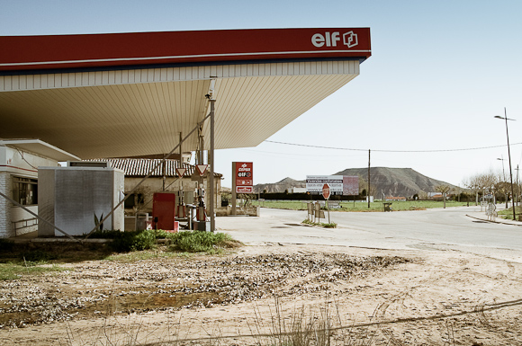 Petrol Station, Humanes. I was to shoot the same petrol station at dawn a few days later.