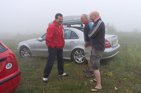 I�aki led us on a memorable drive up to his local slope. Unfortunately this is the weather which greeted us!