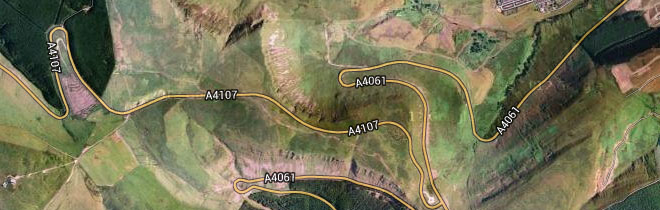 Map of F3F site (Bwlch)