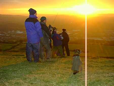 Woof Woof. Digby approves! The sun goes down early in winter - usually soon after the last fly-off round.