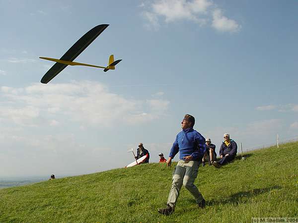 Winner Mark Southall's X-tail Elita takes to the air.