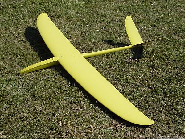 Kevin's Banana. Mini Ellipse size, MG06 section, fast and aerobatic without ballast.