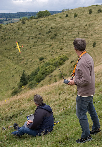Martin rounding base B while CD Joe mans the computer