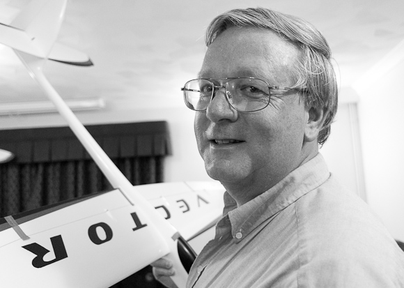 Appropriate prize: Blobby looks pleased with this superb Mini Vector aerobat.