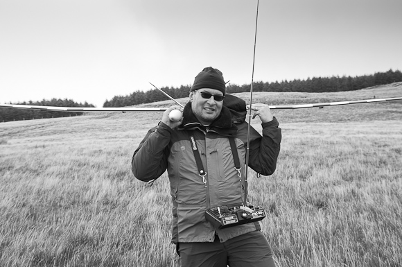 Iain Medley-Rose looks pleased after his last flight